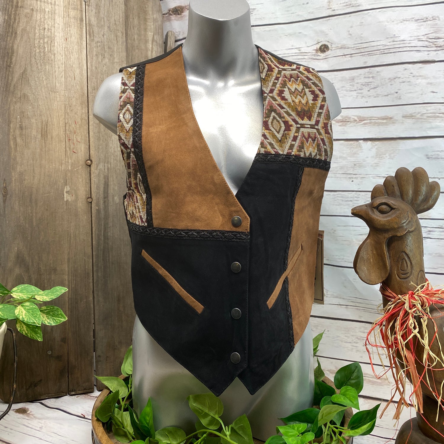 Katch Me - Dead Stock Western Leather Vests Circa 1980s
