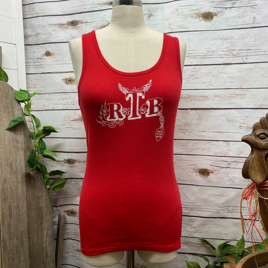Racer Back RTB Front Logo Tank Top - Red