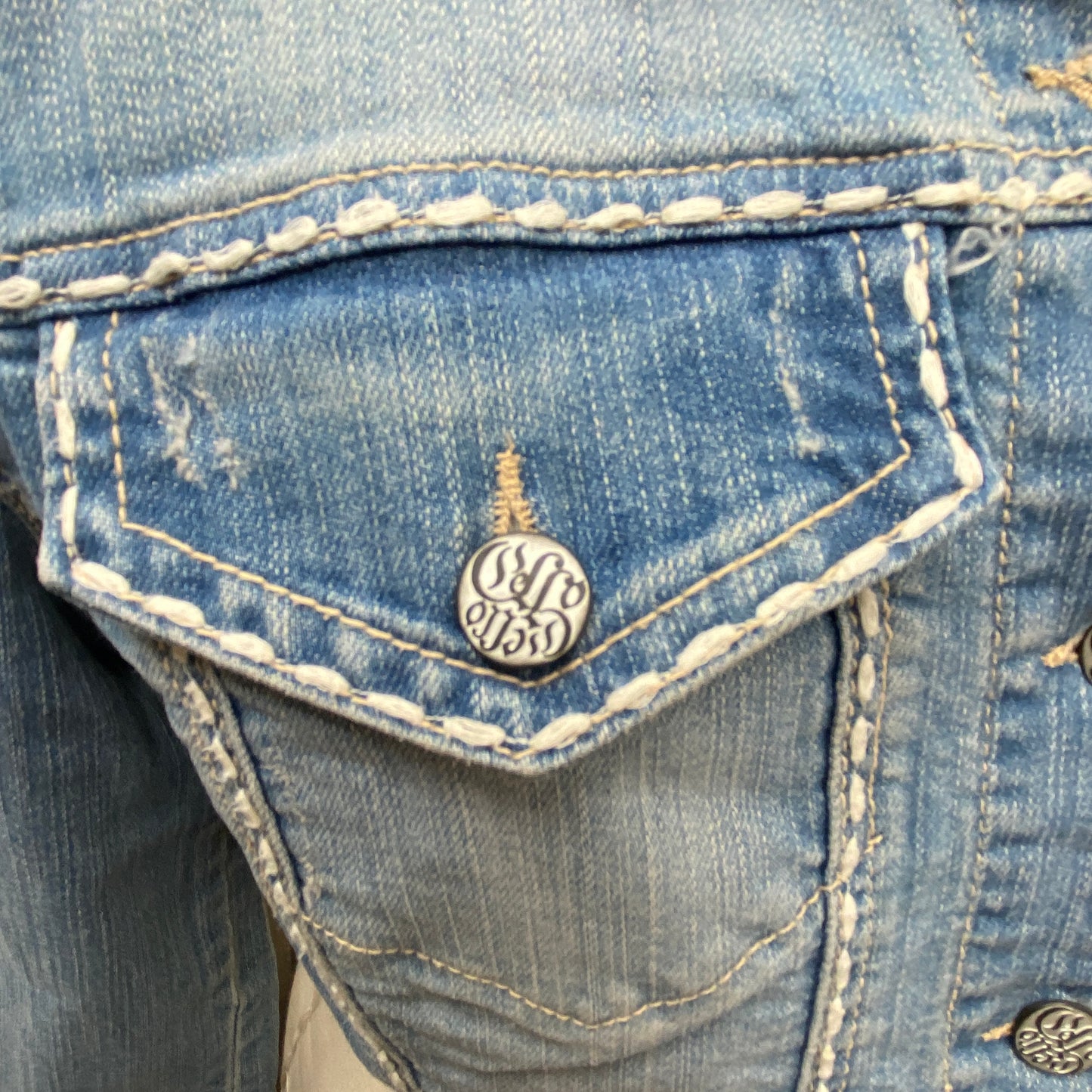 RTB (Real Tough Bitch) Embroidered Denim Bitch Quote Jacket