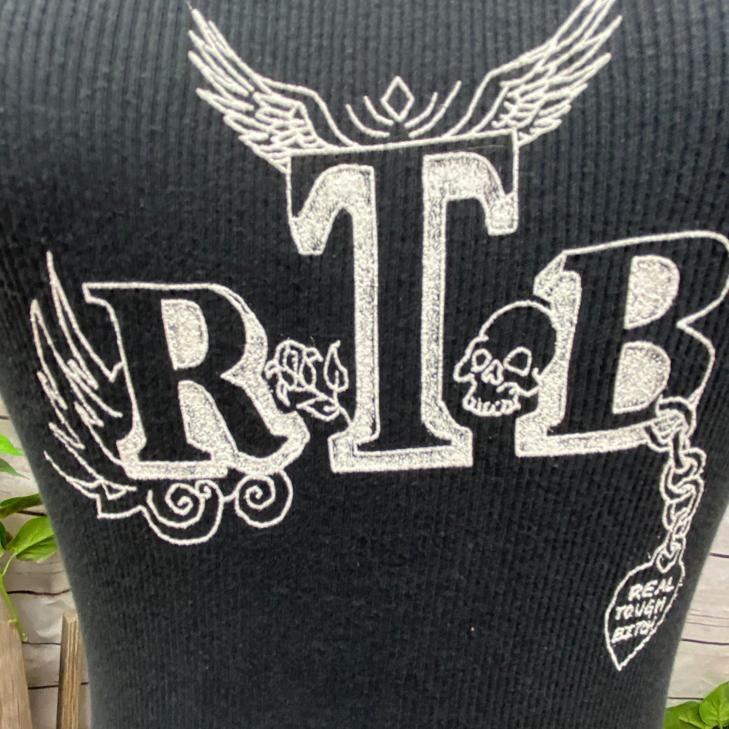 Racer Back RTB Front Logo Tank Top - Black