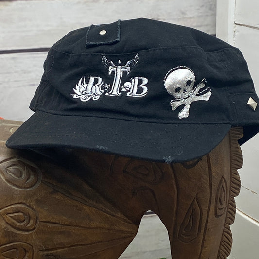 RTB Real Tough Bitch Logo Hat - Black Skull and Cross Bones